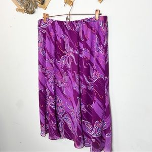 bob mackie unique butterfly print skirt